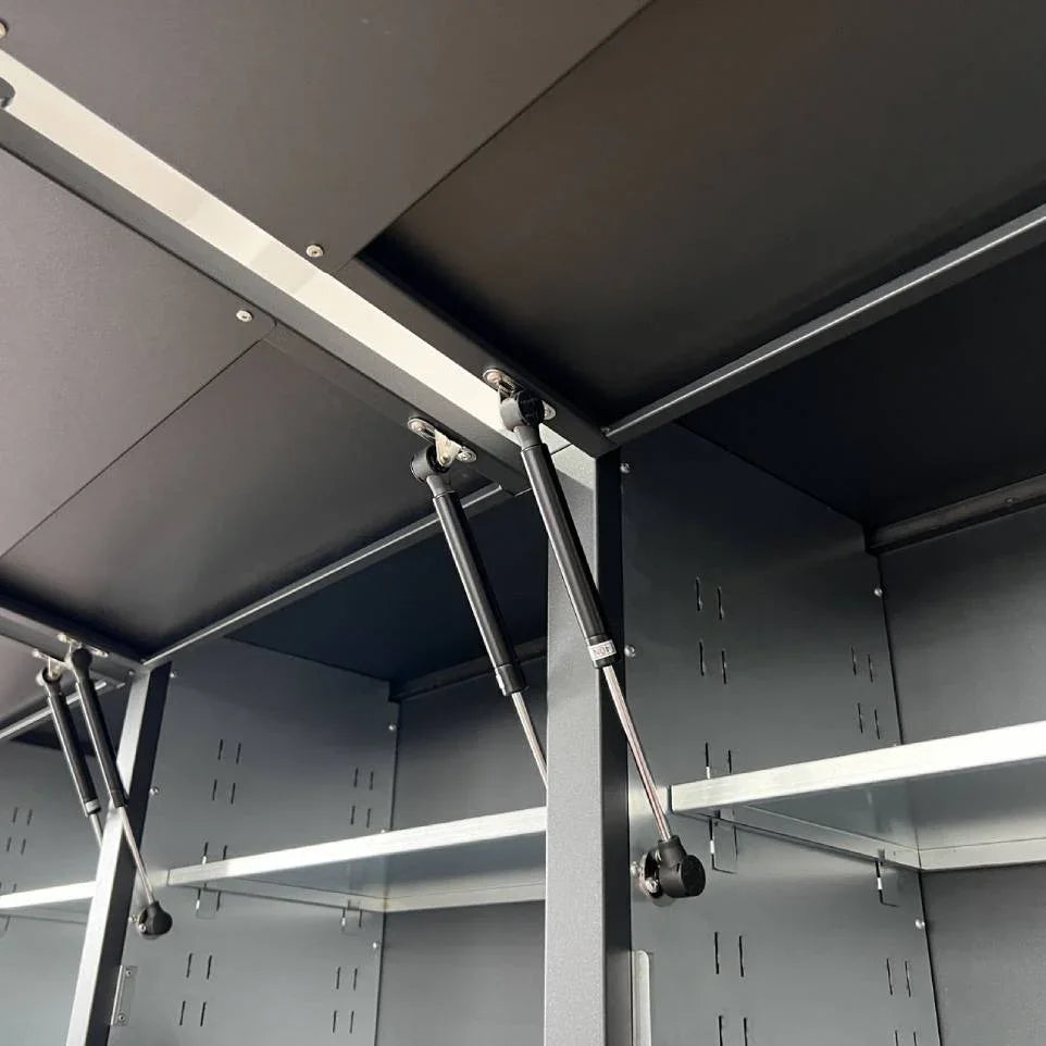 Overhead Pro 72" Rolling Tool Chest | 79" Tall | 14 Drawers | Overhead Cabinets | Pegboard & Power Strip