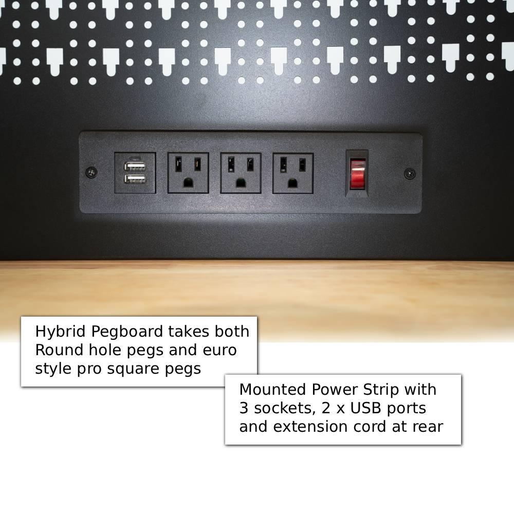 Overhead Pro 72" Rolling Tool Chest | 79" Tall | 14 Drawers | Overhead Cabinets | Pegboard & Power Strip